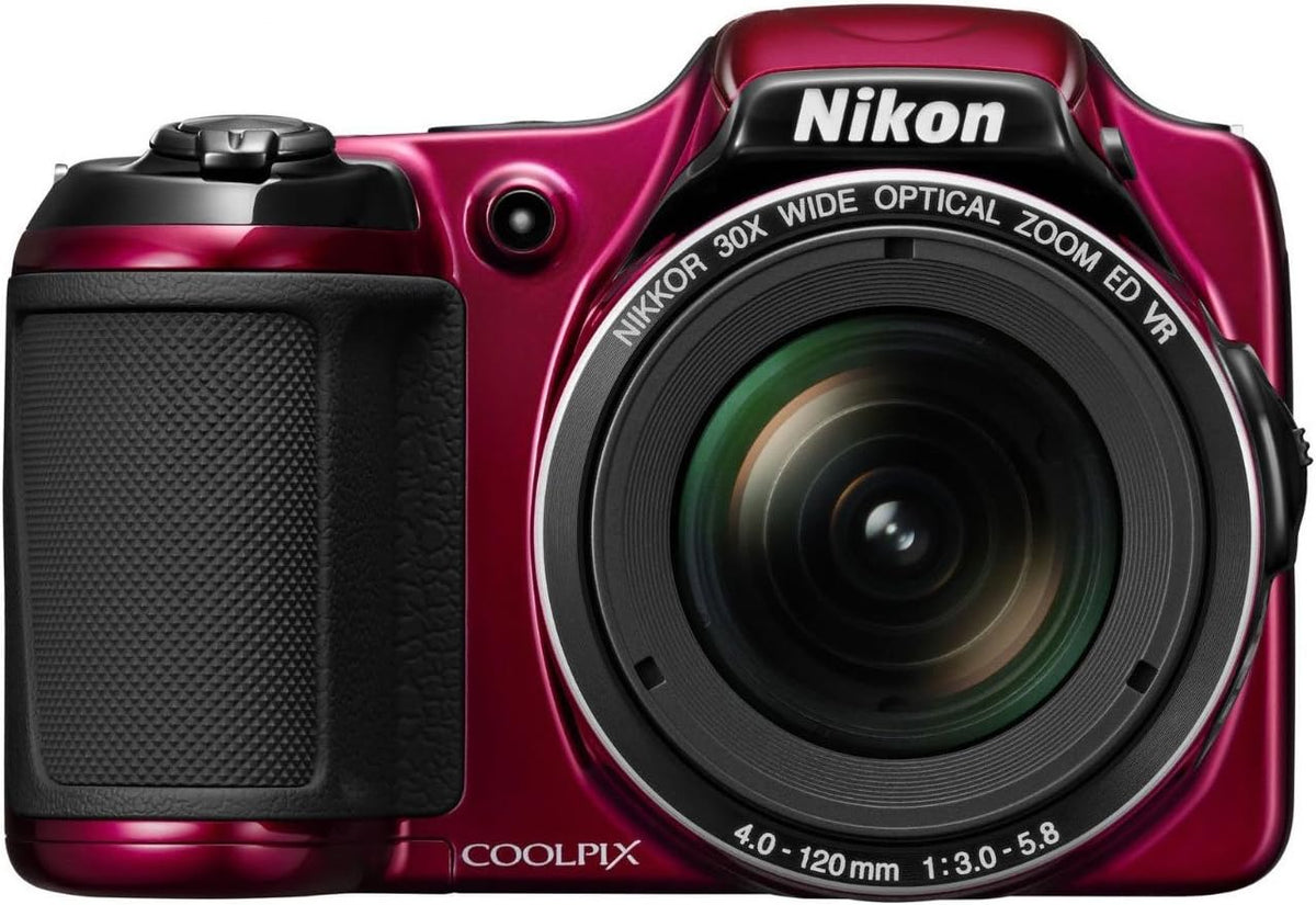 Nikon COOLPIX L820 16 MP CMOS Digital Camera with 30x Zoom Lens and Full HD 1080p Video (Red) (OLD MODEL) (Renewed)