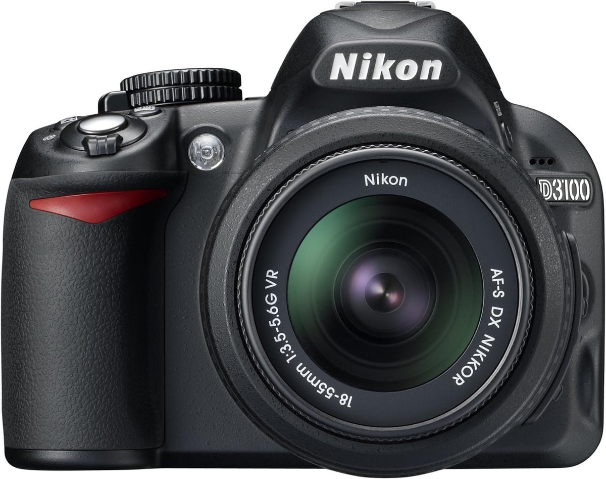 Nikon D3100 14.2MP DSLR Camera with AF-S DX 18-55mm f/3.5-5.6 VR Zoom Lens - (Black) (Discontinued) (Renewed)