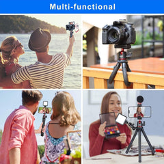 ULANZI Camera Tripod, Mini Flexible Stand with Hidden Phone Holder w Cold Shoe Mount, 1/4'' Screw for Magic Arm