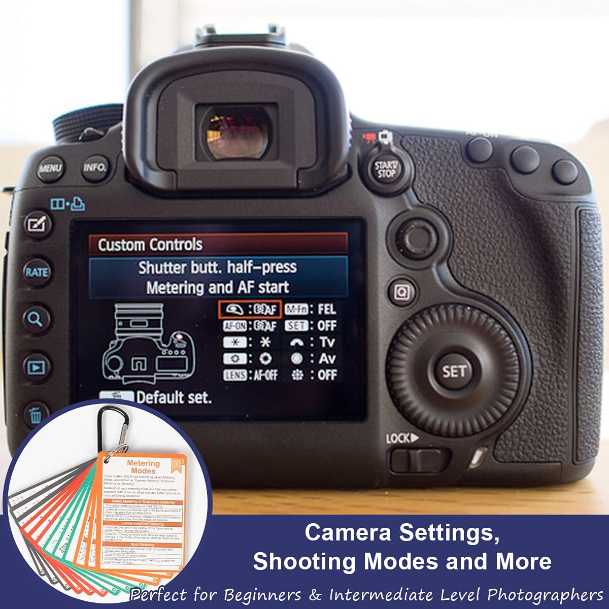 DSLR Cheat Sheet for Canon, Nikon, Sony, Camera Accessories Quick Reference Cards Photography