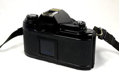 Nikon Em 35mm SLR Film Camera Black Body with Nikon F Mount 50MM F1.8 AI Manual Focus Lens. (Renewed)