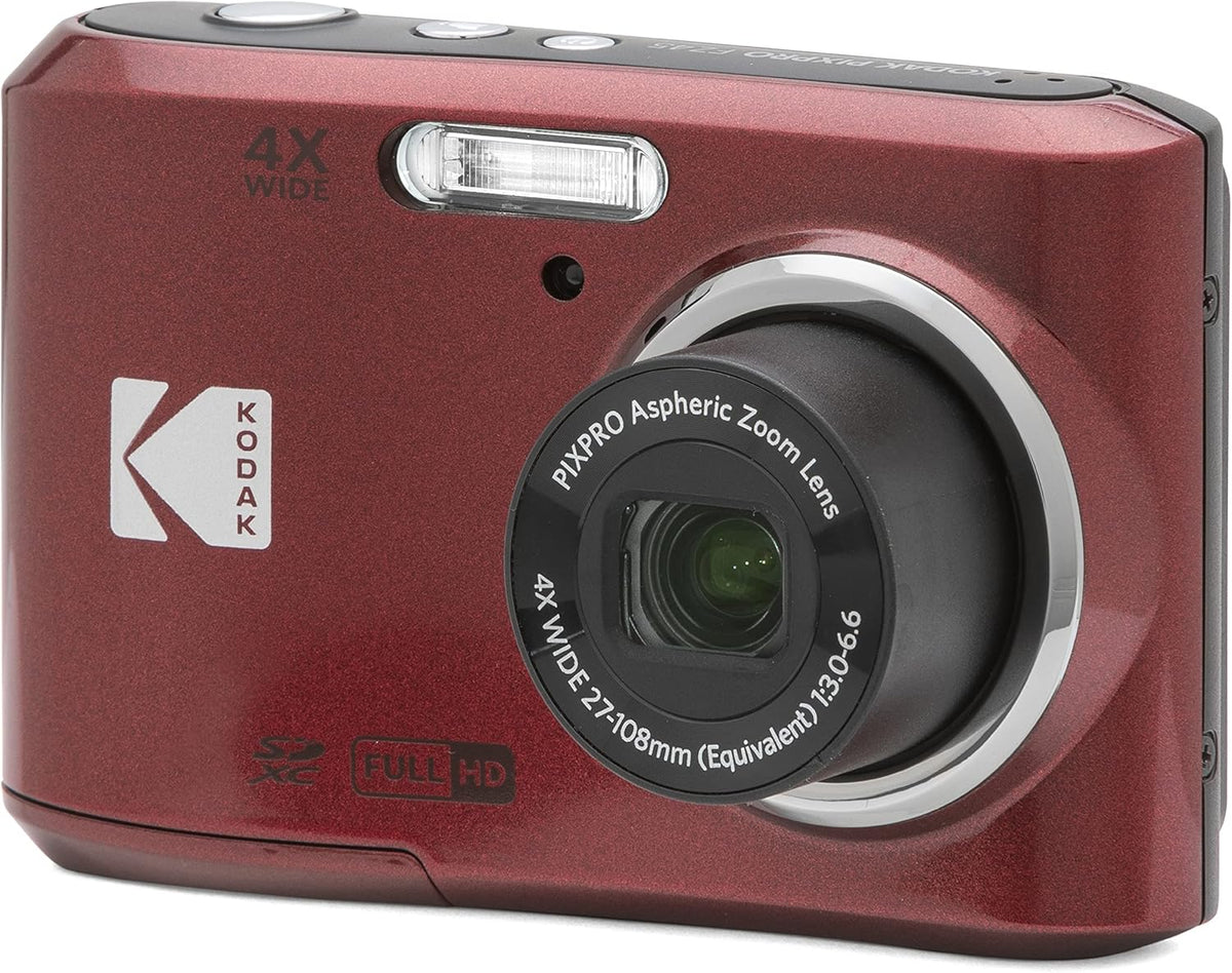 KODAK PIXPRO Friendly Zoom FZ45-RD 16MP Digital Camera with 4X Optical Zoom 27mm Wide Angle and 2.7" LCD Screen (Red)