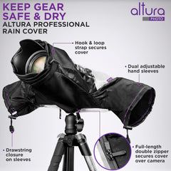 Altura Photo Professional Waterproof Camera Rain Cover for Canon Nikon Sony DSLR & Mirrorless Cameras and Lenses, Photography Camera Accessories