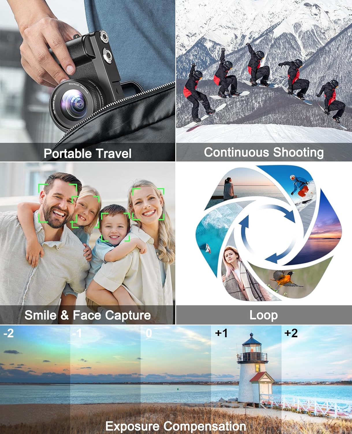 4K Digital Camera for Photography and Video, Autofocus Anti-Shake 48MP Vlogging Camera for YouTube, 3'' 180°Flip Screen Camera with Flash 16X Zoom