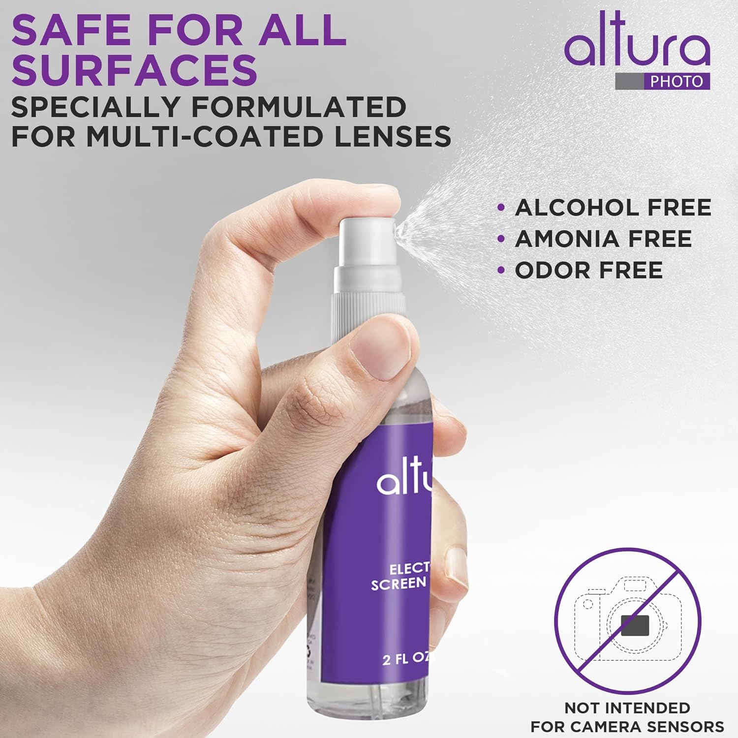 Altura Photo Professional Cleaning Kit for DSLR Cameras and Sensitive Electronics Bundle with 2oz Altura Photo Spray Lens and LCD Cleaner