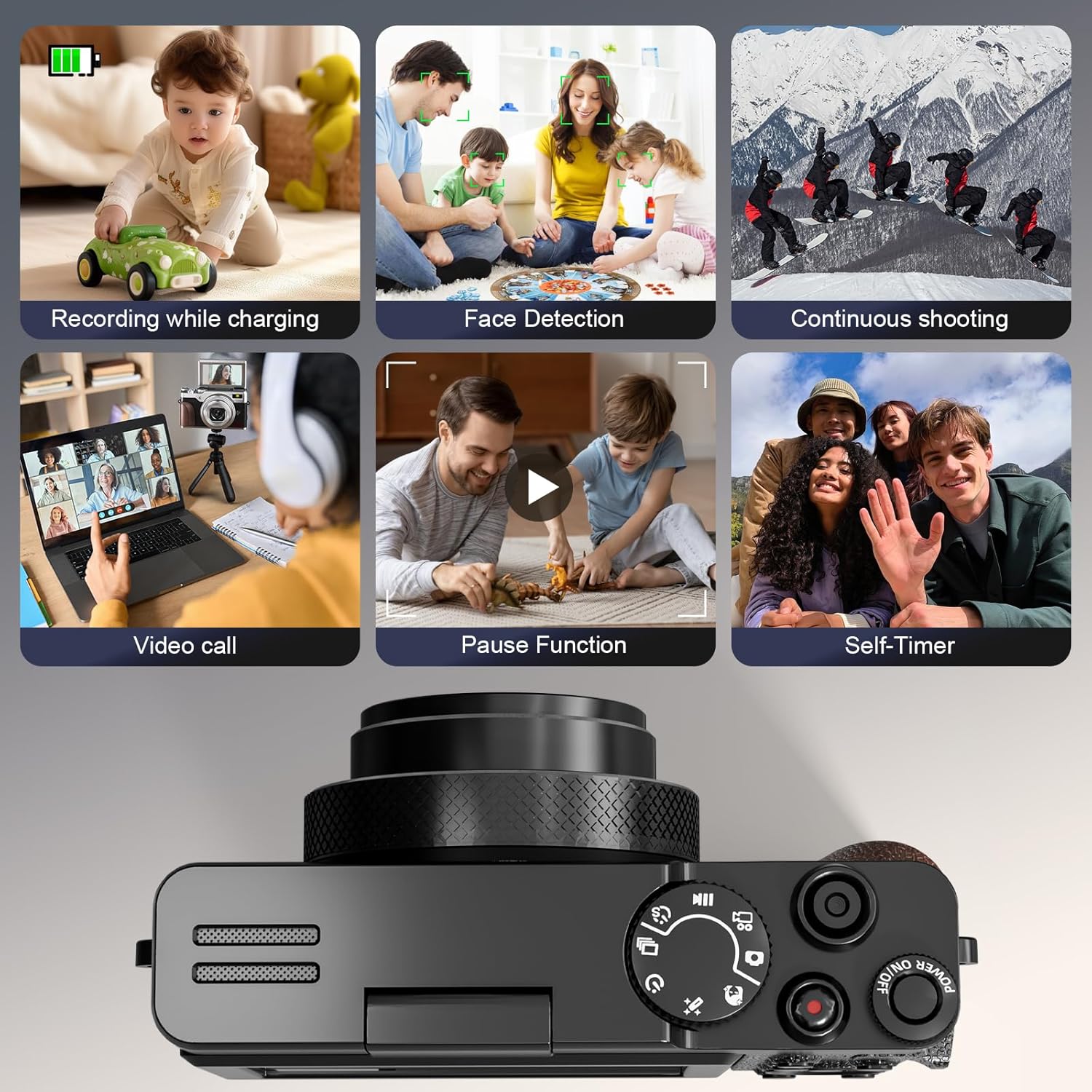 56MP Digital Cameras for Photography, 4K Autofocus Video Camera with 32GB TF Card & 2 Batteries