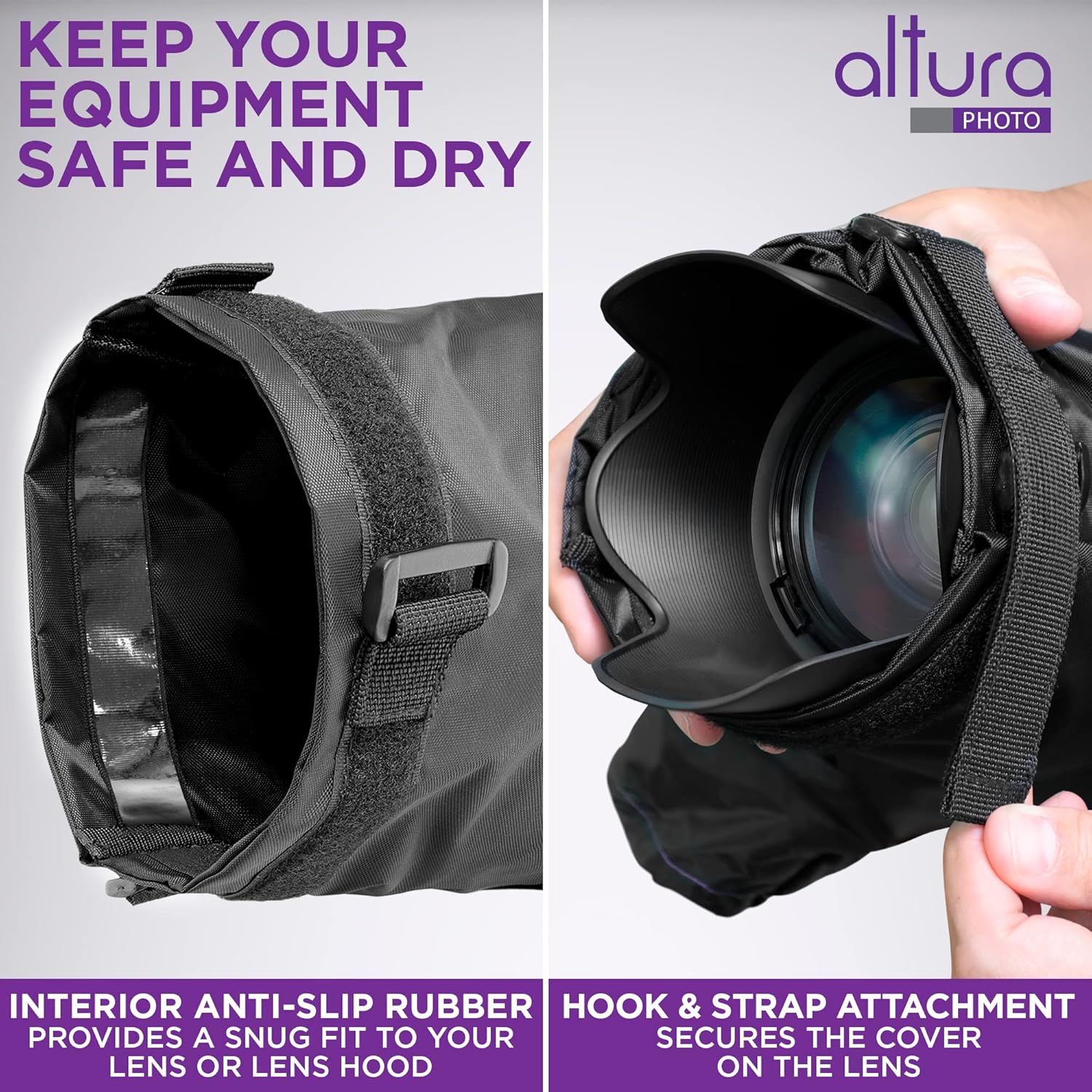 Altura Photo Professional Waterproof Camera Rain Cover for Canon Nikon Sony DSLR & Mirrorless Cameras and Lenses, Photography Camera Accessories