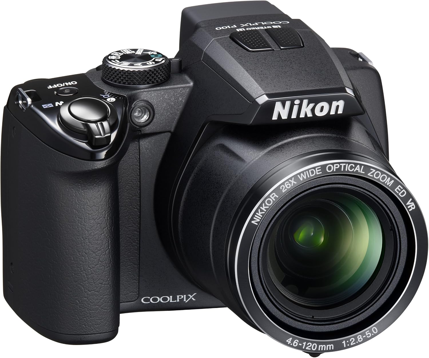 Nikon Coolpix P100 10 MP Digital Camera with 26x Optical Vibration Reduction (VR) Zoom and 3-Inch LCD (Black) (OLD MODEL)