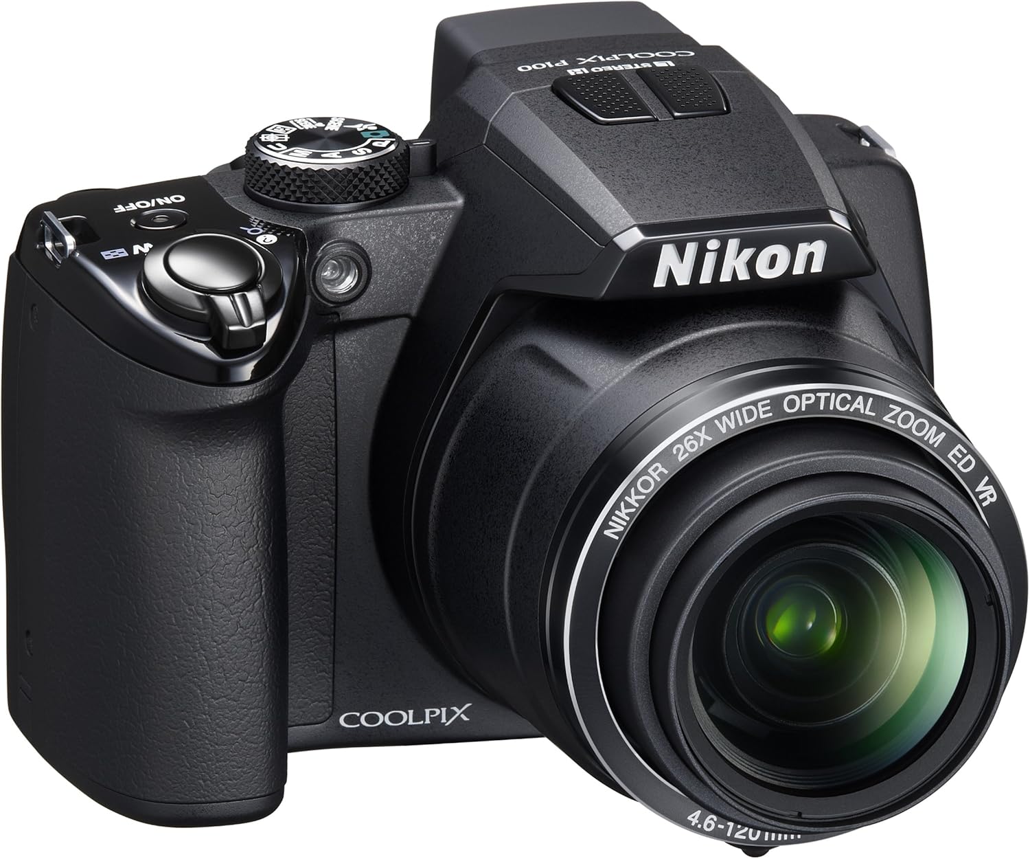 Nikon Coolpix P100 10 MP Digital Camera with 26x Optical Vibration Reduction (VR) Zoom and 3-Inch LCD (Black) (OLD MODEL)